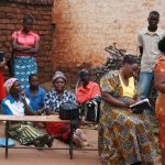 Farmers await for plant health advice at a plant clinic in Lilongwe, Malawi